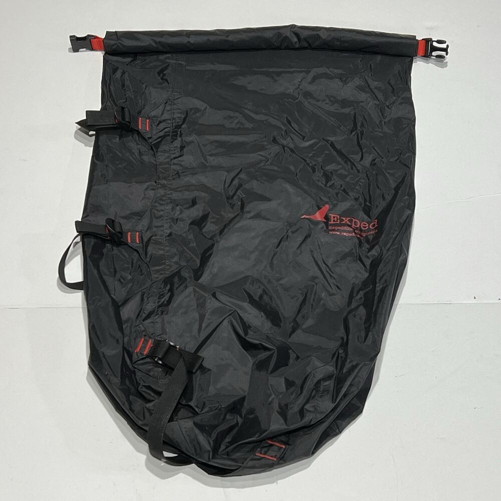 Exped Fold Drybag Waterproof Stuff Sack Size Large L Black Red 22L Roll Top